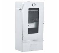 vidaXL Horno ahumador astillas madera con ventana acero galvanizado + 1 kg de virutas de madera Dimensiones 44.5 x 29 x 83 cm, 44.5 x 29 x 110 cm, 44.5 x 29 x 124 cm
