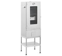 vidaXL Horno ahumador de barbacoa con mesa acero galvanizado ahumador Dimensiones 44.5 x 29 x 83 cm, 44.5 x 29 x 110 cm