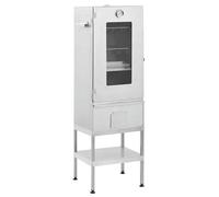 vidaXL Horno ahumador de barbacoa con mesa acero galvanizado ahumador Dimensiones 44.5 x 29 x 83 cm, 44.5 x 29 x 110 cm