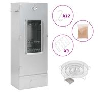 vidaXL Horno ahumador de BBQ con generador humo frío acero galvanizado