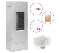 vidaXL Horno ahumador de BBQ con generador humo frío acero galvanizado