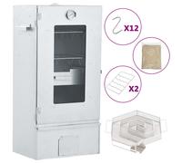 vidaXL Horno ahumador de BBQ con generador humo frío acero galvanizado