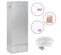 vidaXL Horno ahumador de BBQ con generador humo frío acero galvanizado