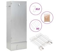 vidaXL Horno ahumador de BBQ con generador humo frío acero galvanizado