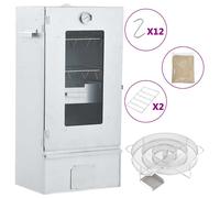 vidaXL Horno ahumador de BBQ con generador humo frío acero galvanizado