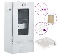 vidaXL Horno Ahumador de BBQ con Generador Humo Frío Parrilla Acero Galvanizado Dimensiones 44.5x29x83 cm (21x21x4.5 cm), 44.5x29x83 cm (27x27x4.5 cm), 44.5x29x110 cm (21x21x4.5 cm) y mas