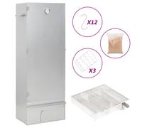 vidaXL Horno Ahumador de BBQ con Generador Humo Frío Parrilla Acero Galvanizado Dimensiones 44.5x29x83 cm (21x21x4.5 cm), 44.5x29x83 cm (27x27x4.5 cm), 44.5x29x110 cm (27x27x4.5 cm) y mas