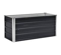 vidaXL Huerto elevado 100x40x45 cm – Acero galvanizado, Antracita, fondo abierto, jardinera