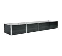 vidaXL Arriate de acero galvanizado gris antracita 320x80x45 cm