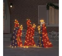 vidaXL Iluminación navideña Reyes Magos 3 pcs LED 105 cm luz cálida interior/exterior