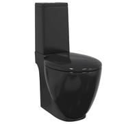 vidaXL Inodoro de cerámica con cisterna negro