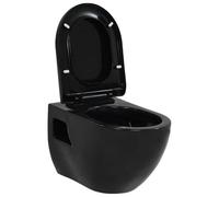 vidaXL Inodoro de Montaje en Pared de Cerámica Baño Casa Hogar Aseo WC Color Blanco, Negro, y mas