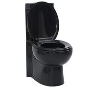 vidaXL Inodoro WC Cierre Suave Doble Cisterna Cerámica Váter de Baño Color Blanco, Negro, y mas