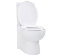 vidaXL Inodoro WC Cierre Suave Doble Cisterna Cerámica Váter de Baño Color Blanco, Negro, y mas