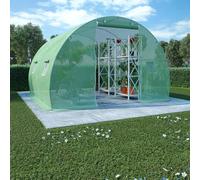 vidaXL Invernadero con Cimientos de Acero Caseta Jardín Terraza Plantas Dimensiones 300x150x200 cm (4, 5 m²), 343x200x200 cm (6 y mas