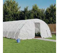 vidaXL Invernadero con estructura de acero blanco 100 m² 20x5x2,3 m