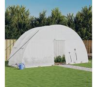 vidaXL Invernadero con estructura de acero blanco 12 m² 6x2x2,85 m
