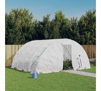 vidaXL Invernadero con estructura de acero blanco 20 m² 5x4x2,3 m