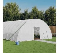 vidaXL Invernadero con estructura de acero blanco 36 m² 6x6x2,85 m