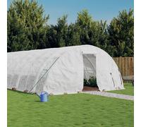 vidaXL Invernadero con estructura de acero blanco Multitalles 18 x 5 x 2.3 m