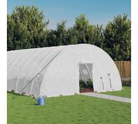 vidaXL Invernadero con estructura de acero blanco 96 m² 16x6x2,85 m
