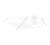 vidaXL Invernadero con estructura de acero blanco 56 m² 14x4x2 m