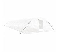 vidaXL Invernadero con estructura de acero blanco 80 m² 16x5x2,3 m