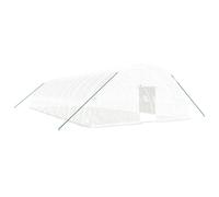vidaXL Invernadero con estructura de acero blanco Multitalles 14 x 6 x 2.85 m
