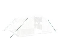 vidaXL Invernadero con estructura de acero blanco 16 m² 4x4x2 m
