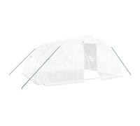vidaXL Invernadero con estructura de acero blanco Multitalles 5 x 4 x 2.3 m