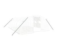vidaXL Invernadero con Estructura de Acero, Invernáculo con Ventanas Puerta, Túnel de Cultivo, Vivero para Plantas, Blanco 24 m² 6x4x2 m