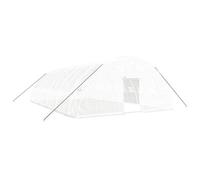 vidaXL Invernadero con Estructura de Acero, Invernáculo con Ventanas Puerta, Túnel de Cultivo, Vivero para Plantas, Blanco 60 m² 10x6x2,85 m