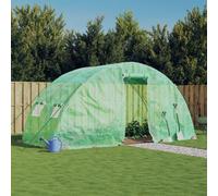 vidaXL Invernadero con estructura de acero verde 10 m² 5x2x2,3 m