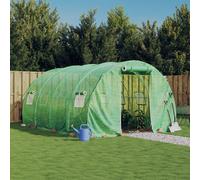 vidaXL Invernadero con estructura de acero verde 12 m² 4x3x2 m