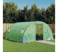 vidaXL Invernadero con estructura de acero verde 16 m² 4x4x2 m
