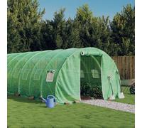 vidaXL Invernadero con estructura de acero verde 24 m² 8x3x2 m