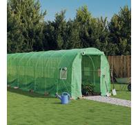 vidaXL Invernadero con estructura de acero verde 36 m² 18x2x2 m