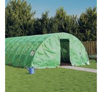 vidaXL Invernadero con estructura de acero con puerta y ventanas 40 m² 8x5x2,3 m Verde