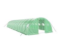 vidaXL Invernadero con estructura de acero verde Multitalles 14 x 4 x 2 m