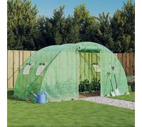 vidaXL Invernadero con estructura de acero verde 8 m² 4x2x2 m