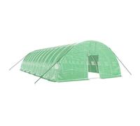 vidaXL Invernadero con estructura de acero verde 72 m² 12x6x2,85 m