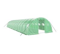 vidaXL Invernadero con estructura de acero verde Multitalles 14 x 4 x 2 m