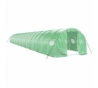 vidaXL Invernadero con estructura de acero verde 60 m² 20x3x2 m