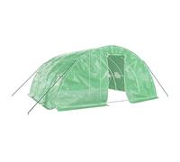 vidaXL Invernadero con estructura de acero 20 m² (5x4x2,3 m) verde con puerta y ventanas