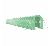 Invernadero Con Estructura De Acero Verde 44 M² 22x2x2 M Vidaxl