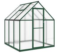 vidaXL Invernadero con marco base aluminio verde 169x169x195 cm