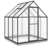 vidaXL Invernadero con marco base aluminio 169x169x202 cm Multicolor Antracita
