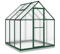 vidaXL Invernadero con marco base aluminio verde 169x169x202 cm