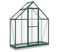 vidaXL Invernadero con marco base aluminio 169x58x202 cm Multicolor Verde