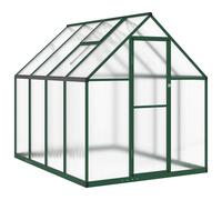 vidaXL Invernadero con marco base de aluminio 224x169x195 cm Verde